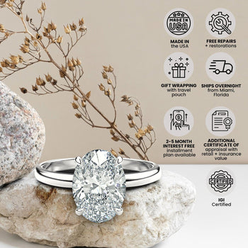 3.01 Carat Round Cut Lab Grown Diamond Ring With Marquise Cut Diamond Halo – Assay Jewelers
