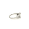 3.02 carat H/VVS2 Cushion Lab Grown Diamond 3-Stone Platinum Ring