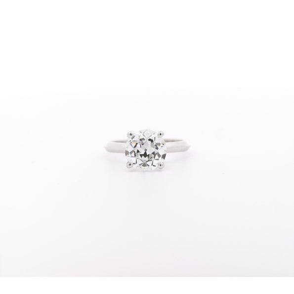 3.03 Carat Old-European Cut IGI Certified CVD Lab Diamond Solitaire Ring and Diamond Jacket Engagement Ring
