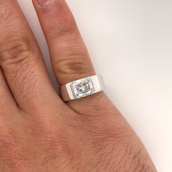3.03 Carat Radiant Cut Diamond East West Ring 14K White – Assay Jewelers