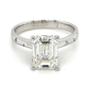 3.07 Carat Emerald Cut F/VS1 Lab Grown Diamond Engagement Ring