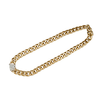 3.1 Carat Diamond Trillion In 14K Gold Cuban Chain Choker Necklace – Assay Jewelers