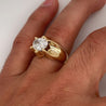 3.20 carat Oval Cut Lab Grown CVD Diamond Solitaire Mens Ring in 14K Gold