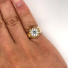 3.35 Carat Solitaire Lab Grown Diamond Mens Ring In 14K Yellow Gold