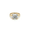 3.40 Carat Round Cut F/VS2 Lab Grown Diamond Solitaire Ring in 14K Yellow Gold