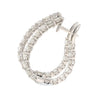 3.72 Carat Diamond Full Eternity Hoop Earrings in 18k White Gold