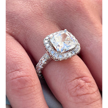 4 Carat Cushion-Cut, H color, VS1 Clarity, Lab Grown Diamond Engagement Ring – Assay Jewelers