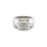 4 Carat Octagon Cut Lab Grown Diamond Bezel Set Mens Ring In Platinum