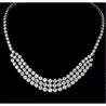 40 Carat Round Cut Diamond Platinum 3 Row Chandelier Necklace