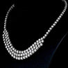 40 Carat Round Cut Diamond Platinum 3 Row Chandelier Necklace