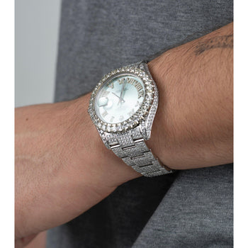 41MM Rolex Datejust With Light Blue Dial Roman Numerals Year 2010 Watch – Assay Jewelers