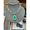 45.58 Carat TW Colombian Emerald & Diamond Chandelier Drop Necklace