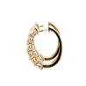 4.10 Carat Round Cut Lab Grown Diamond in 14K Yellow Gold Clip-On Hoop Earring