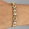 4.6 Carat Diamond Multi-Shape Link 18K Gold Unisex Bracelet