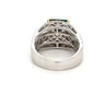 5 Carat Natural Emerald and Baguette Diamond 14k White Gold Art Deco Ring