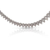 5 Carat Round Cut Diamond Platinum 2-Row Teardrop Tennis Necklace