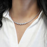 5.5 Carat Diamond White Gold Graduated Riviera Cupcake Tennis Necklace