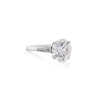 5.58ct G/I1 Round Diamond Baguette Side Stones Engagement Ring