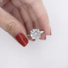 5.58ct G/I1 Round Diamond Baguette Side Stones Engagement Ring