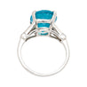 5.87 Carat Apatite and Diamond Platinum Cocktail Ring