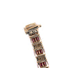 6 Carat Baguette-Cut Ruby & Diamond 14K Gold Link Bracelet