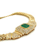 6 Carat Natural Colombian Emerald & Diamond Choker Necklace 18 Karat Gold - RS