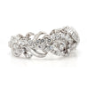 60 Carat Baguette & Round Cut Diamond in Platinum Retro Scroll Design Bracelet