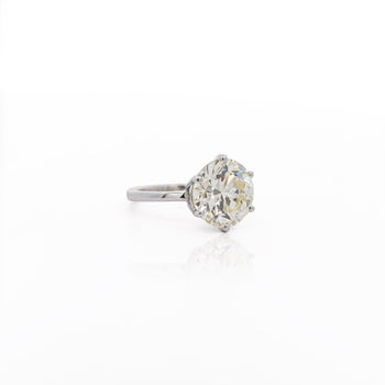 6.29 Carat Diamond 6-Prong Crown Basket Setting 14K White Gold Engagement Ring – Assay Jewelers