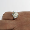 6.29 Carat Diamond 6-Prong Crown Basket Setting 14K White Gold Engagement Ring