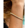 6.75 inch and 14k solid gold Tennis bracelet with 4.50 carats in Natural Diamond