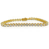 6.75 inch and 14k solid gold Tennis bracelet with 4.50 carats in Natural Diamond