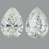6.76 Carat Pair Of GIA Certified Pear Cut Diamonds - I Color SI1-SI2 Loose