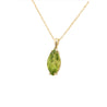 6.88 Carat Peridot Pendant Necklace in 14K Yellow Gold Rope Chain