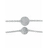 6mm - 9mm Round Diamond Disc Bracelet in 18K White Gold