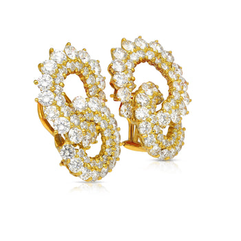 7 Carat Diamond Infinity Clip On Earrings in 18K Gold – Assay Jewelers