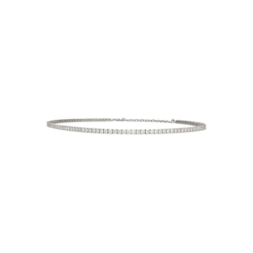 7.5 Carat Round Diamond Adjustable Choker Tennis Necklace 16-18"