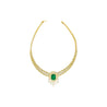 8.12 Carat Colombian Emerald & Diamond Chandelier Regal Choker Necklace