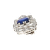 8.64 Carat AGL Certified Ceylon Cushion Cut Blue Sapphire and Diamond Brooch Pin