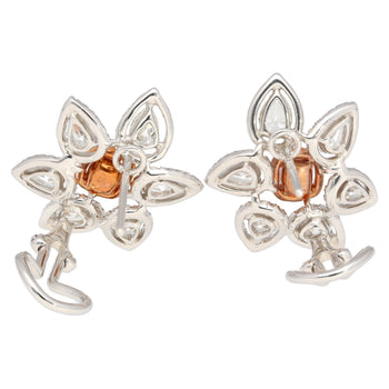 8.7 Carat Natural Pink Diamond & Diamond Floral Stud Earrings – Assay Jewelers
