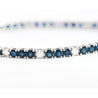 9 Carat Natural Blue Sapphire and Diamond Tennis Bracelet in 18K White Gold | 7 Inch 3MM