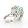 9.17 Carat Octagon Chivor Emerald & Diamond Palladium Ballerina Ring
