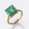 AGL Cert. 4.45 Carat Vivid Green Colombian Emerald Ring in 18K Gold