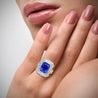 AGL Certified 10.10ct No Heat Ceylon Blue Sapphire Diamond Ring