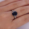 Antique Platinum 5.50 Carat Cabochon-Cut Ceylon Sapphire & Diamond Ring