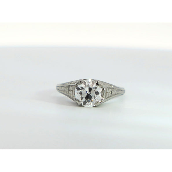 Art Deco Old European Cut Vintage Engagement Ring 1.69ct G/VVS1 GIA