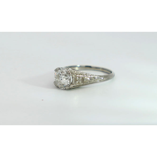Art Deco Old European Cut Vintage Engagement Ring 1.69ct G/VVS1 GIA
