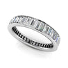 Assay Channel Emerald Cut Diamond Eternity Band Ring 14K White Gold