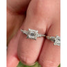 Baguette Cut Diamond Engagement Ring in 14k White Gold