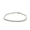 Bracelet de tennis en diamants naturels en chaîne à maillons en or blanc 18 carats