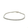 Box Chain Natural Diamond Tennis Bracelet in 18k white gold